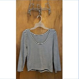 Black & White Striped Forever 21 Crop Top M